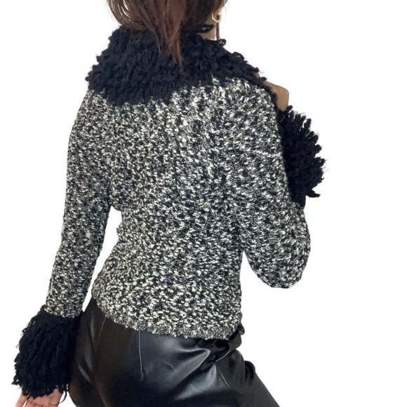 Vintage Y2K Shaggy Cardigan Jacket Size Small - Picture 5 of 8